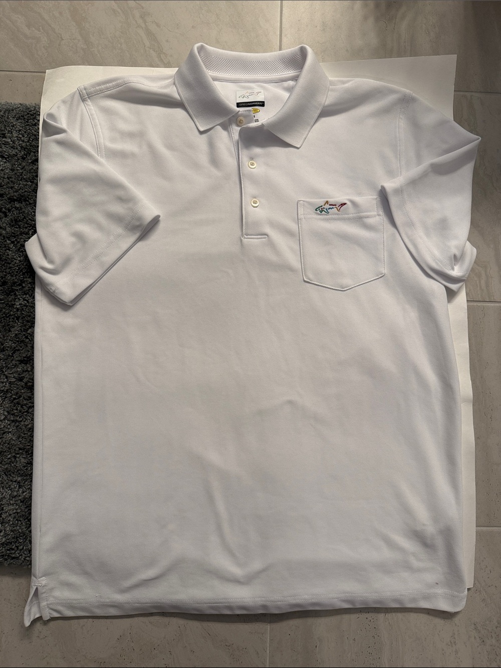 Greg Norman White Golf Polo